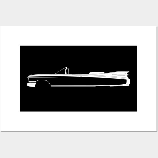 Cadillac Eldorado Biarritz (1959) Silhouette Wall Art by Car-Silhouettes